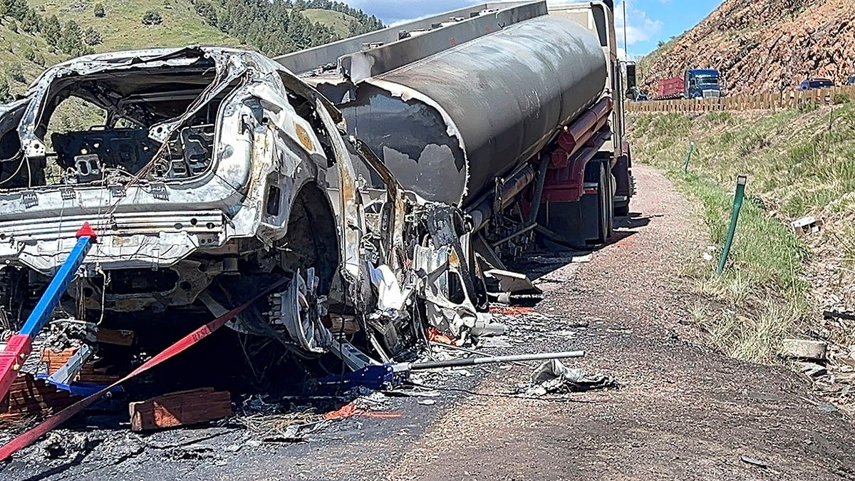 Colorado tanker truck erupts in flames, video shows, following Interstate-70 crash that left 1 dead