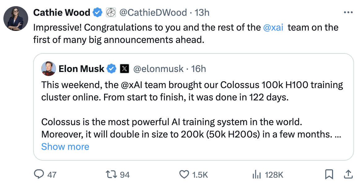 Elon Musk’s xAI Colossus goes online — and it really is colossal