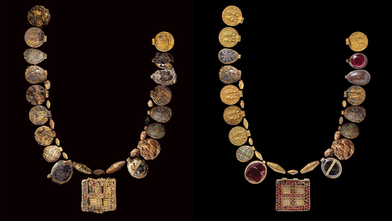 1,300-year old necklace discovered by archaeologists is one of the most valuable ever found in Britain