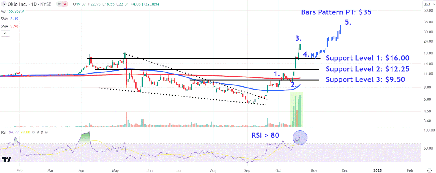 Oklo Stock Price Levels to Watch as Nuclear Energy Startup Surges 22% to Record High