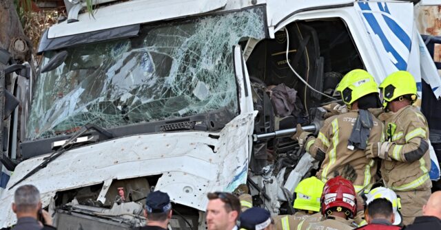Israel Police Say One Dead, 36 Wounded, as Truck Rams Bus Stop