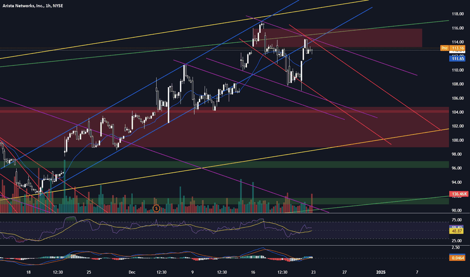 ANET - Eyeing a short-term short on a very bullish chart