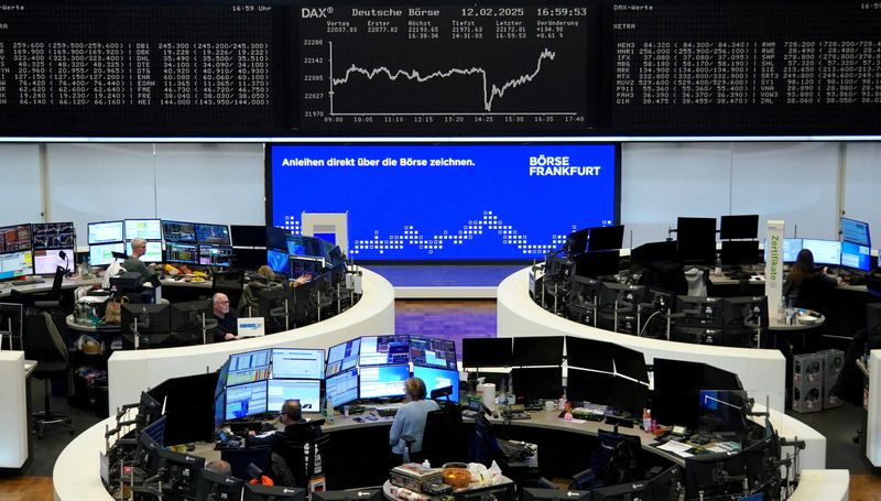 European shares end at record peak on earnings boost; tariffs eyed 