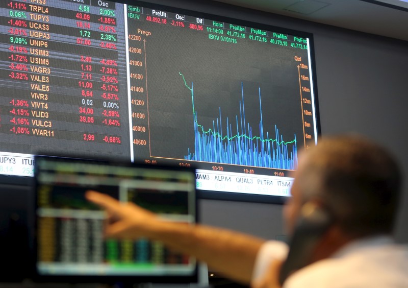 Brazil stocks lower at close of trade; Bovespa down 2.96%