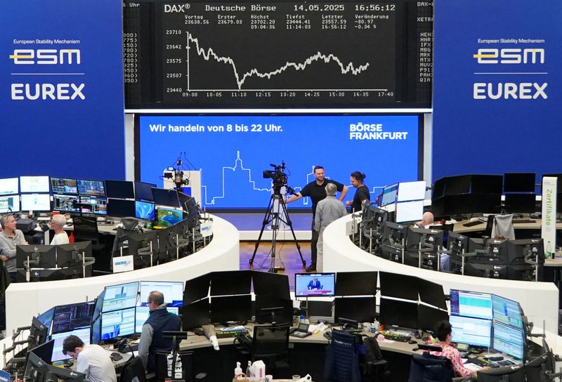 Stocks ease, dollar wobbles as markets bide time ahead of US data