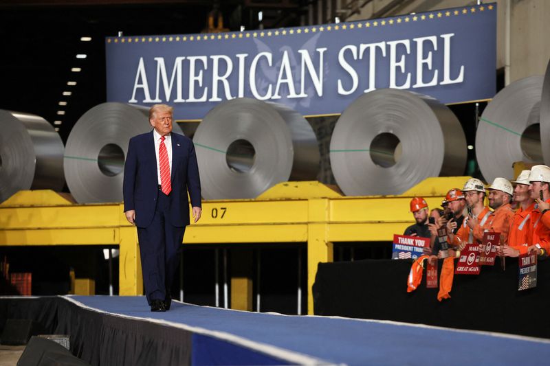 Trump says he plans to double steel tariffs to 50%