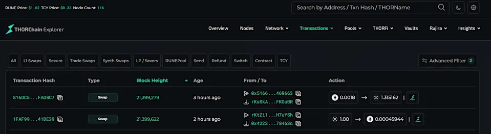 THORWallet Enables the First XRP-to-ETH Cross-Chain Swap via THORChain